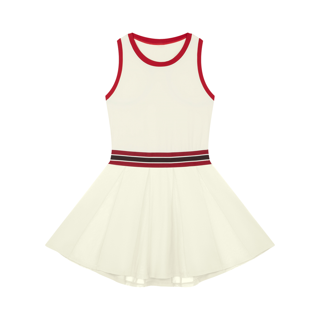 Women's Color Block A-Line Sleeveless Dress