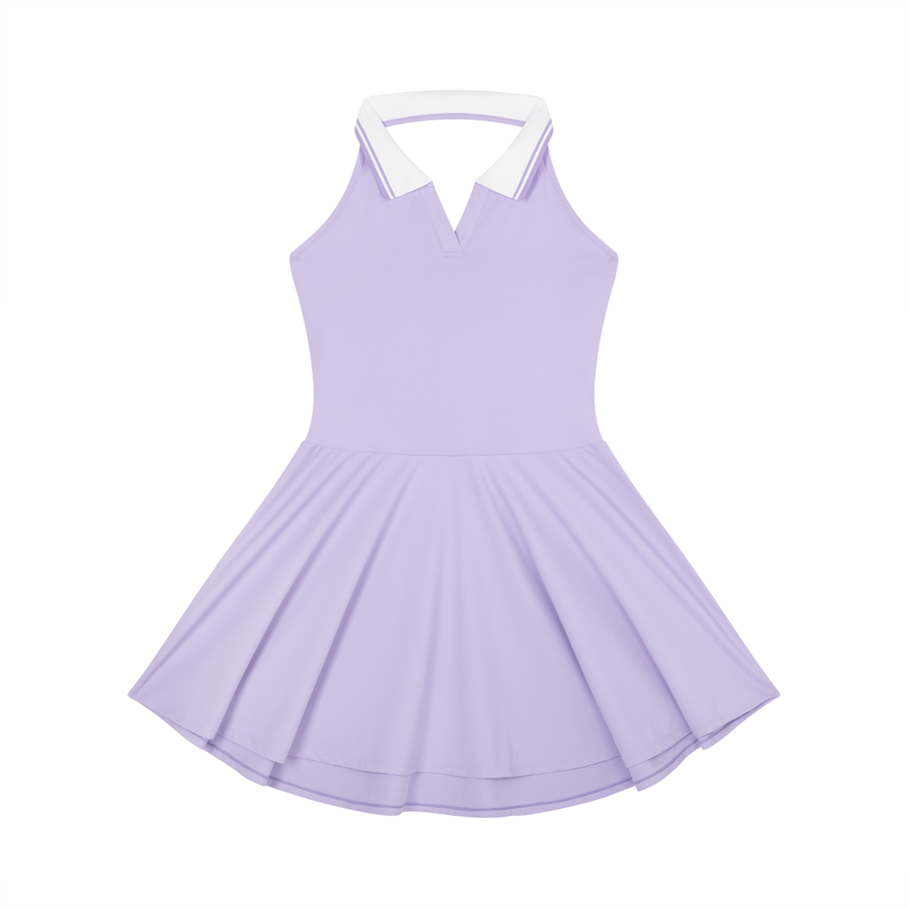 Women's Collared Halter A-Line Tennis Dress