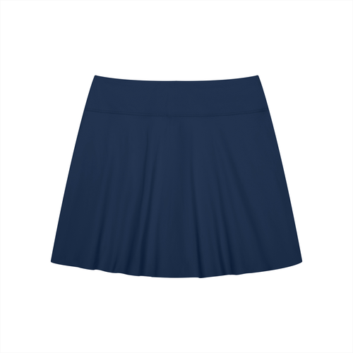 Women's A-Line Contrast Panel Slit Skirt