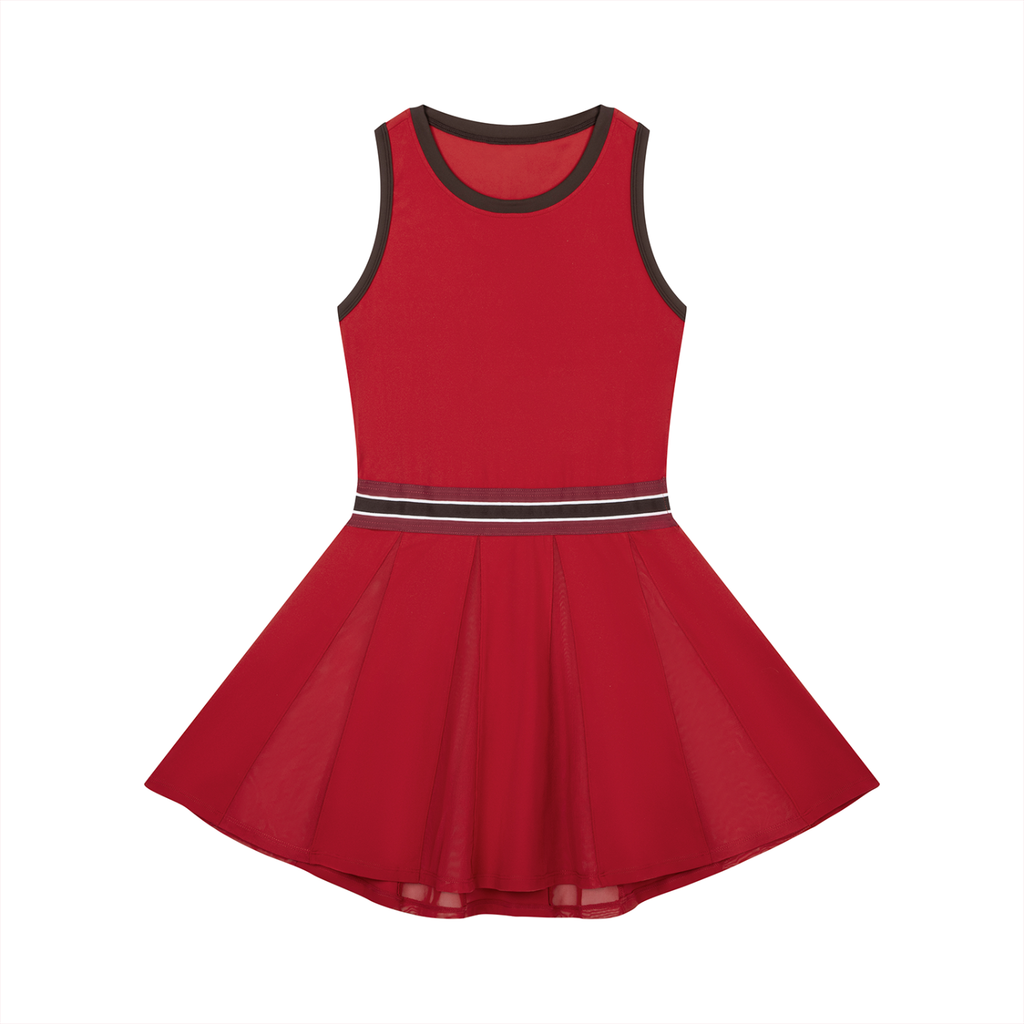 Women's Color Block A-Line Sleeveless Dress