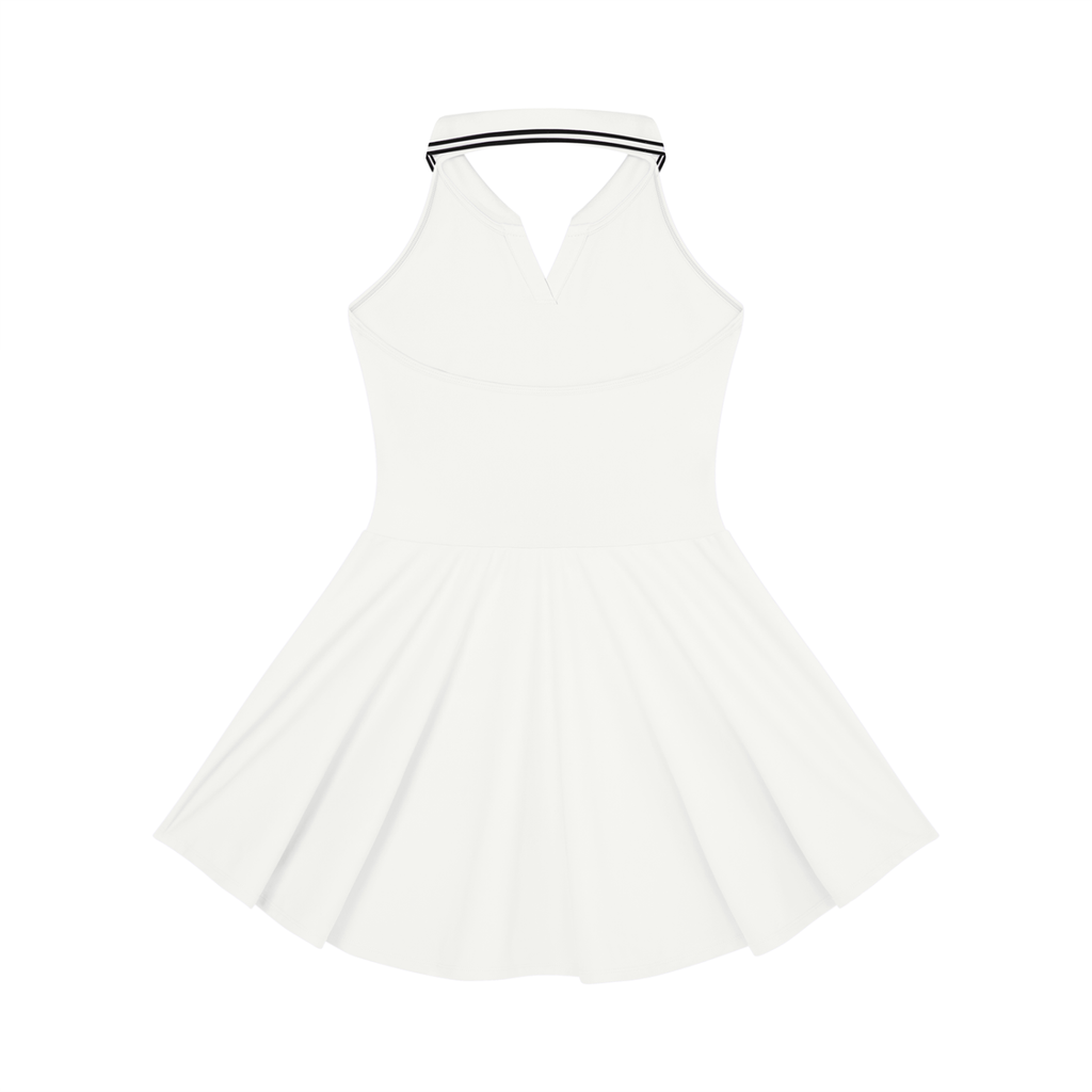 Women's Collared Halter A-Line Tennis Dress