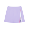 Women's A-Line Contrast Panel Slit Skirt