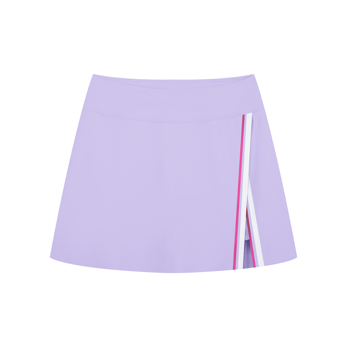 Women's A-Line Contrast Panel Slit Skirt